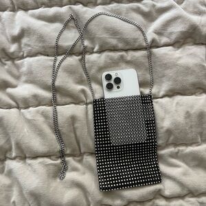 NWOT Crossbody Rhinestone Cellphone Bag